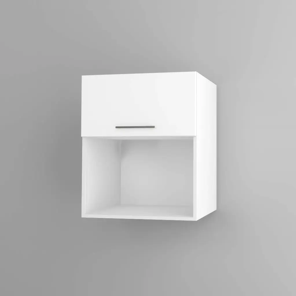 600mm wall microwave cabinet (Geneva gloss white)