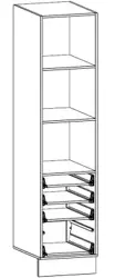450mm 4 drawer pantry body