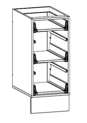 400mm 3 drawer cabinet body