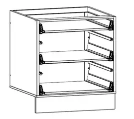 900mm 3 drawer cabinet body