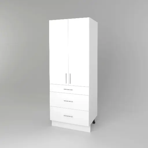 900mm pantry 3 drawer cabinet (Avant glossy white)