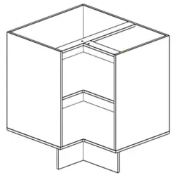 900x800 corner cabinet body
