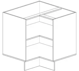900x900 corner cabinet body