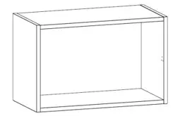 600mm horizontal wall cabinet body