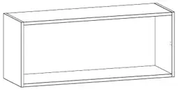 1000mm horizontal wall cabinet body
